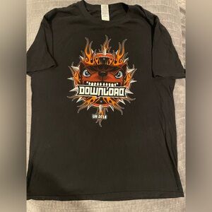 Download UK 2018 Festival Black Graphic T-Shirt Size Large